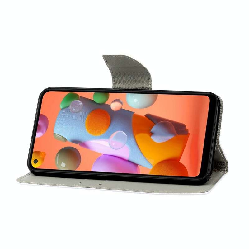 For Samsung Galaxy A21s Colored Drawing Pattern Horizontal Flip Leather Case with Holder & Card S...