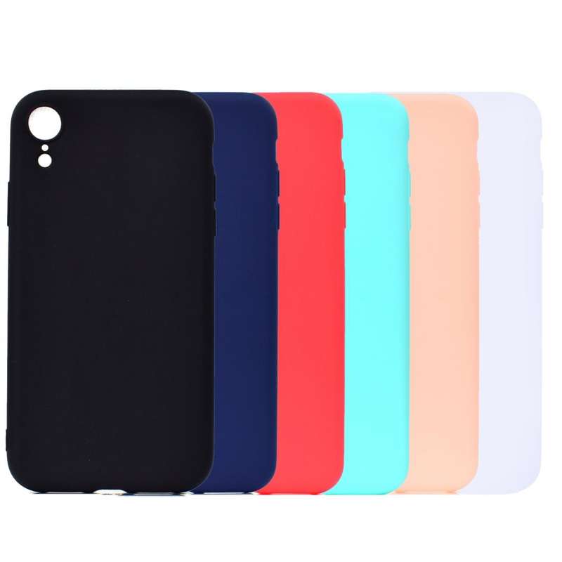 For iPhone XR Candy Color TPU Case(White)