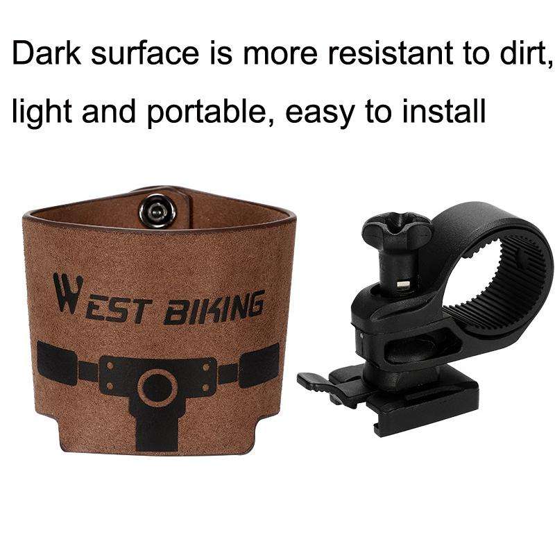 WEST BIKING YP0719298 Bicycle Cup Holder Handlebar Bottle Cage(Brown)