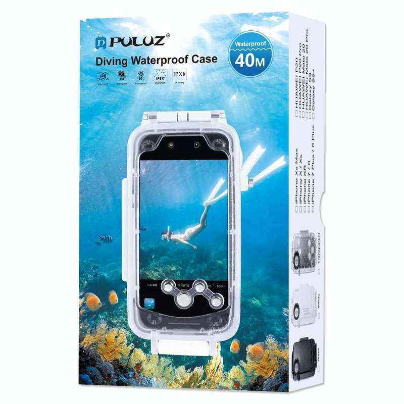 PULUZ PULUZ 40m/130ft Waterproof Diving Case for Huawei P20, Photo Video Taking Underwater Housin...