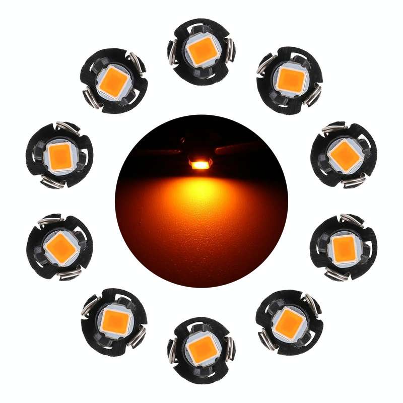 10 PCS 0.5W T3 Instrument Panel LED Light Dashboard Indicator Lamp Bulb (Yellow Light)