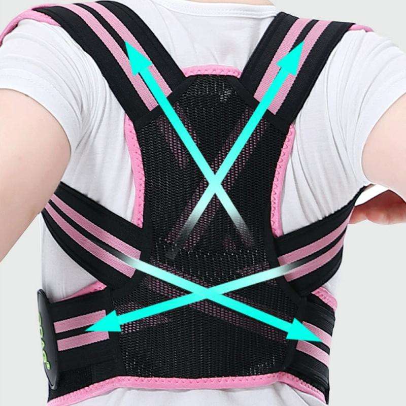 Children Kyphosis Correction Belt Strengthens Support and Fixes Straight Back Artifact, Size:M(Pink)