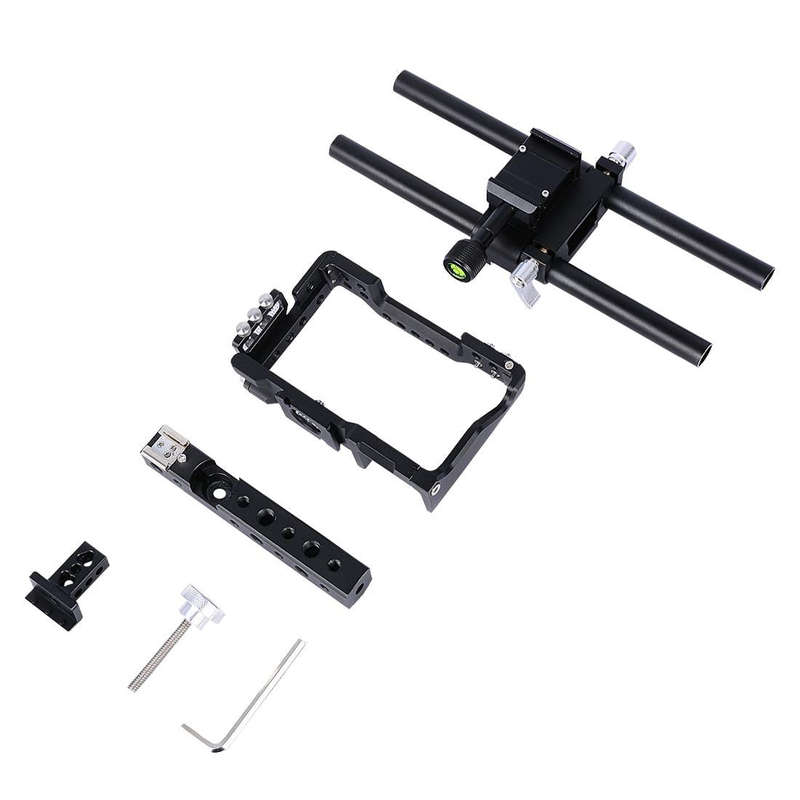 YELANGU YLG0905A Camera Video Cage Handle Stabilizer for Sony A6000/A6300/A6400/A6500(Black)