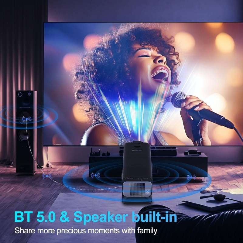 HY320 1080P 390ANSI 4K Android 11 Projector With Wifi 6 Bluetooth 5.0 Support Miracast / Airplay ...