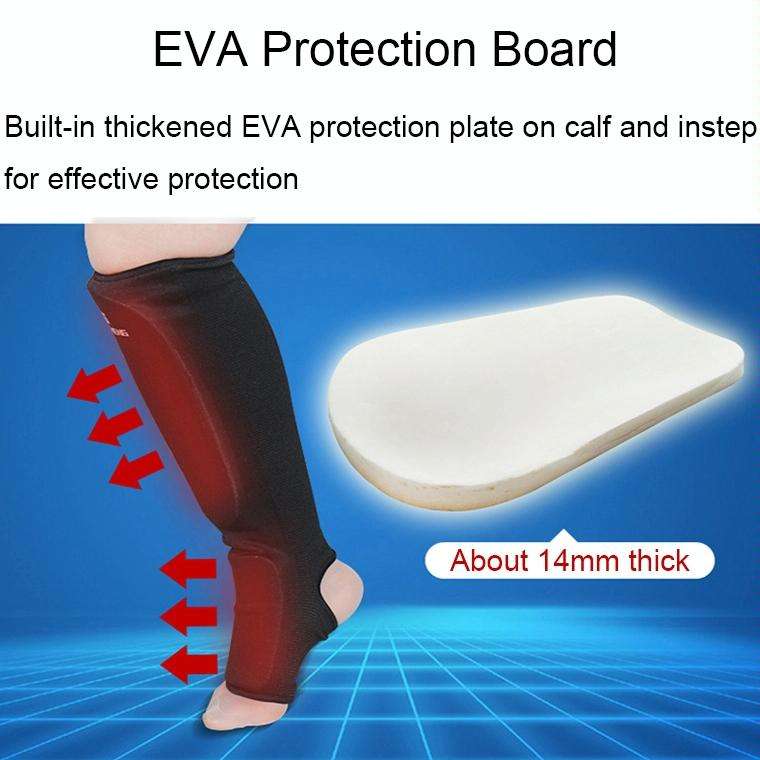 Elastic Breathable Karate Leg Guards Taekwondo EVA Board Protective Gear, Specification: S (White)
