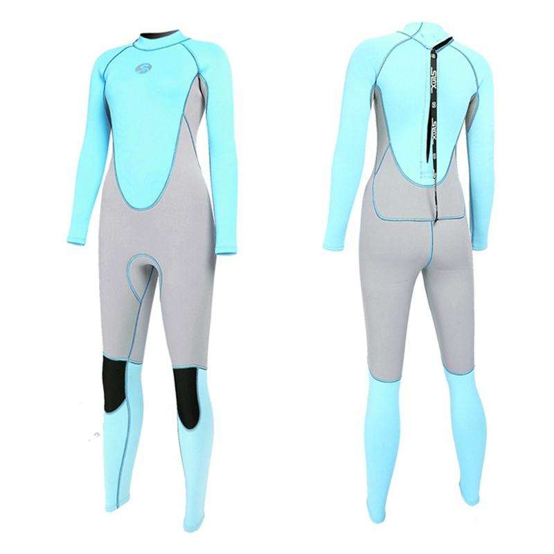 SLINX 1710 3mm Neoprene Super Elastic Wear-resistant Warm Contrast Long-sleeved One-piece Diving ...