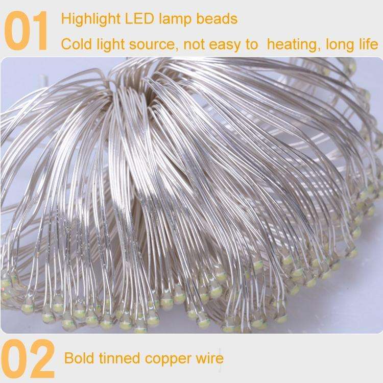 4m 40LEDs Gift Decoration Ribbon Light String LED Copper Wire Ribbon Christmas Tree Top Bowknot L...