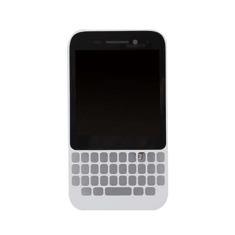 Original LCD Screen for BlackBerry Q5 Digitizer Full Assembly with Frame(White)