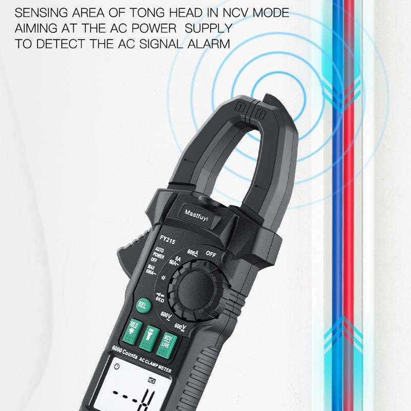 Mastfuyi FY215 High Precision Clamp Meter Multimeter AC/DC Digital Ammeter