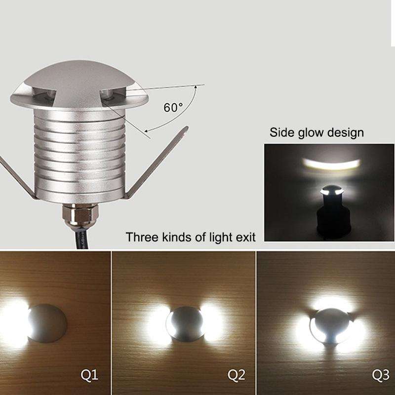 3W LED Embedded Polarized Buried Lamp IP67 Waterproof Turtle Shell Lamp Outdoor Garden Lawn Lamp,...