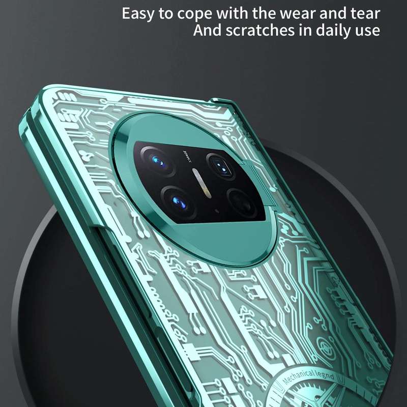 For Huawei Mate X3 Mechanical Legend Integrated Electroplating All-inclusive Phone Case(Black)