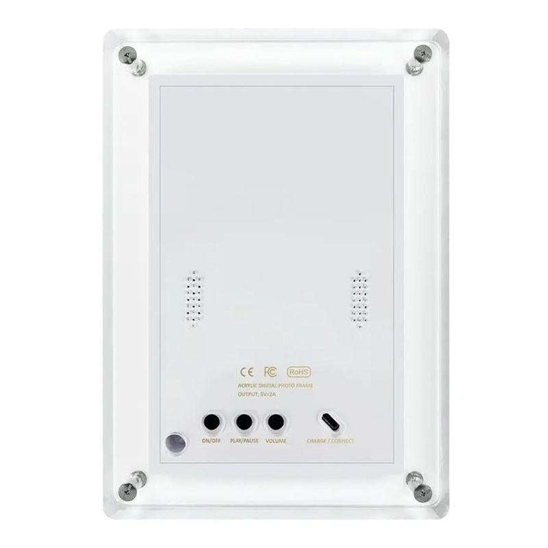 7 Inch Acrylic HD Digital Photo Frame Desktop Smart Motion Video Player Ornament(UK Plug)