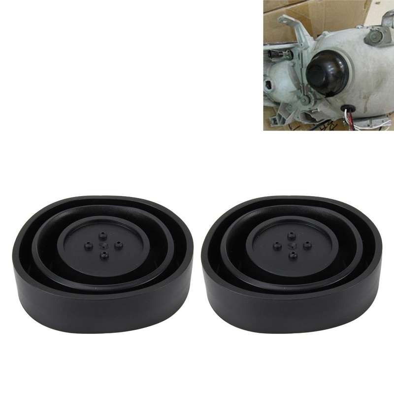 2 PCS Universal Car LED Headlight HID Xenon Lamp Silicone Dust Cover Seal Caps LED Headlight Seal...