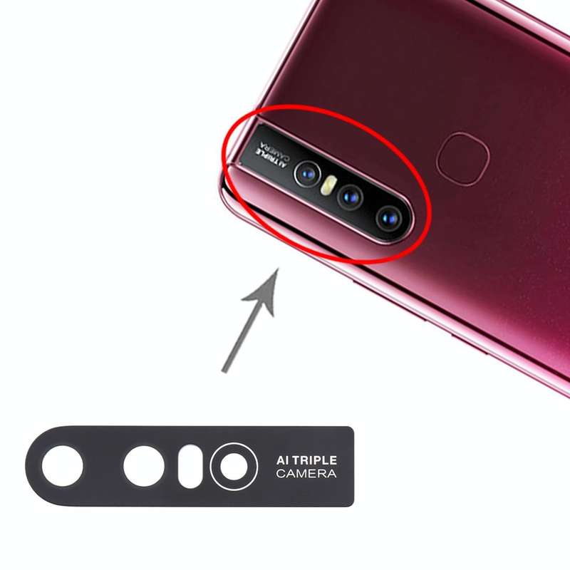 For Vivo S1 / V15 10pcs Back Camera Lens (Black)