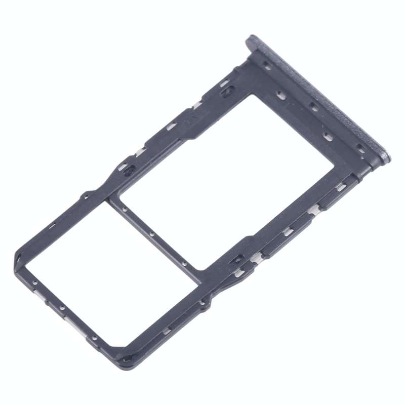 For T-Mobile Revvl 6 SIM Card Tray + Micro SD Card Tray (Black)