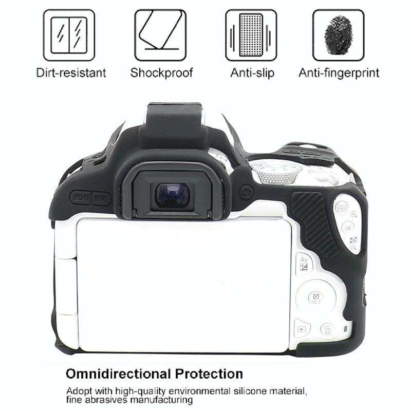 For Canon EOS 250D Soft Silicone Protective Case (Blue)