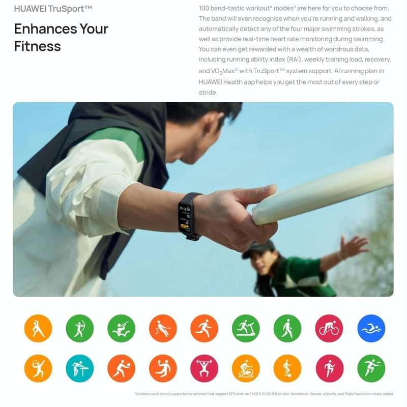HUAWEI Band 8 Standard 1.47 inch AMOLED Smart Watch, Support Heart Rate / Blood Pressure / Blood ...