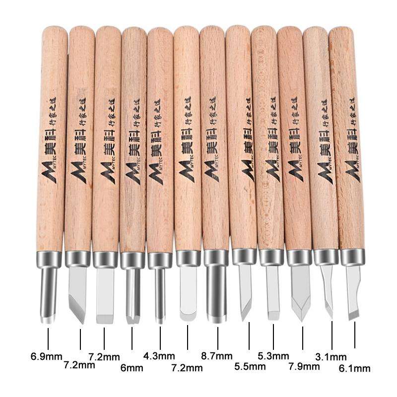 10 PCS/Set MYTEC Multifunctional Woodworking Rubber Stamp Carving Tool Knife