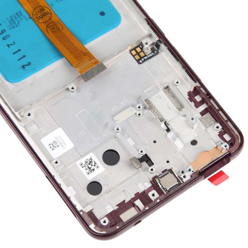 Original LCD Screen For Motorola Moto One Hyper Digitizer Full Assembly With Frame (Purplish Red)