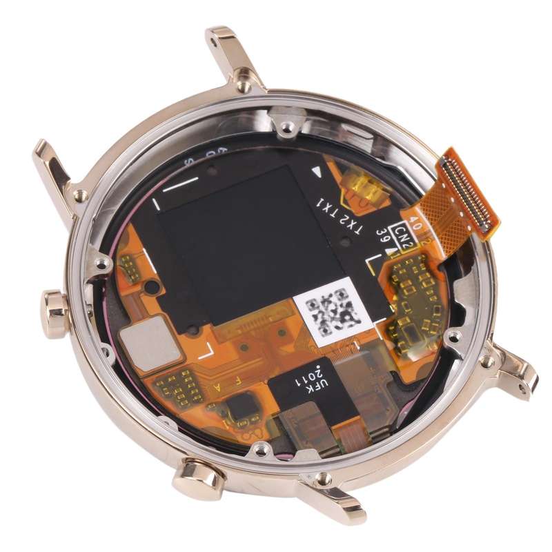 Original LCD Screen and Digitizer Full Assembly With Frame for Huawei Watch GT 2 42mm(Gold)