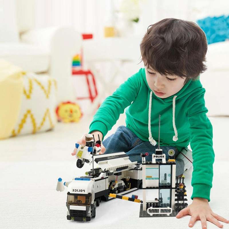 6727 511 PCS Brick Blocks City Police Station Command Vehicle Building Bricks Plastic Blocks Toys...