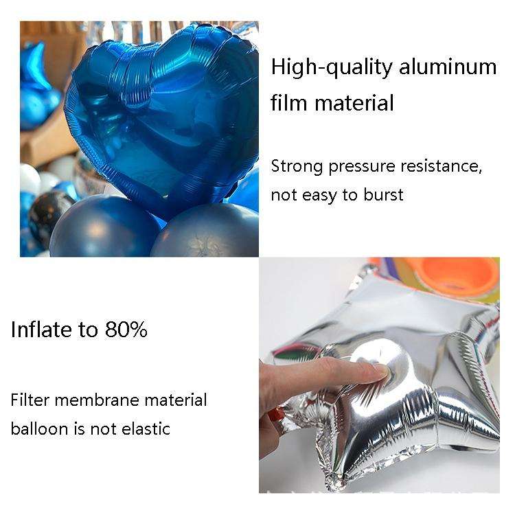 Round Balloons Romantic Proposal Layout Theme Party Balloon Decoration Set, Style:Blue B