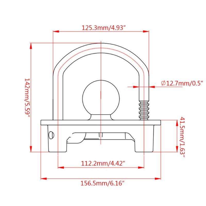 Universal Trailer Ball Hitch Coupler Lock Adjustable Trailer U Shape Coupling Lock, Random Color ...
