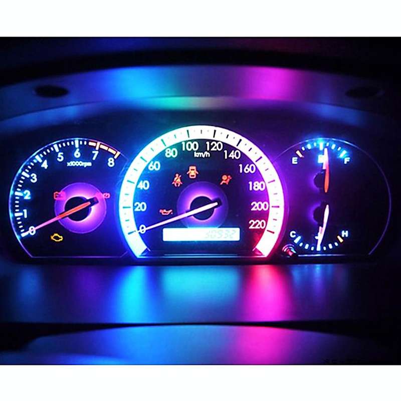 10 PCS 0.4W B8.5 Wedge Instrument Panel COB LED Light Dashboard Gauge Cluster Indicator Lamp Bulb...