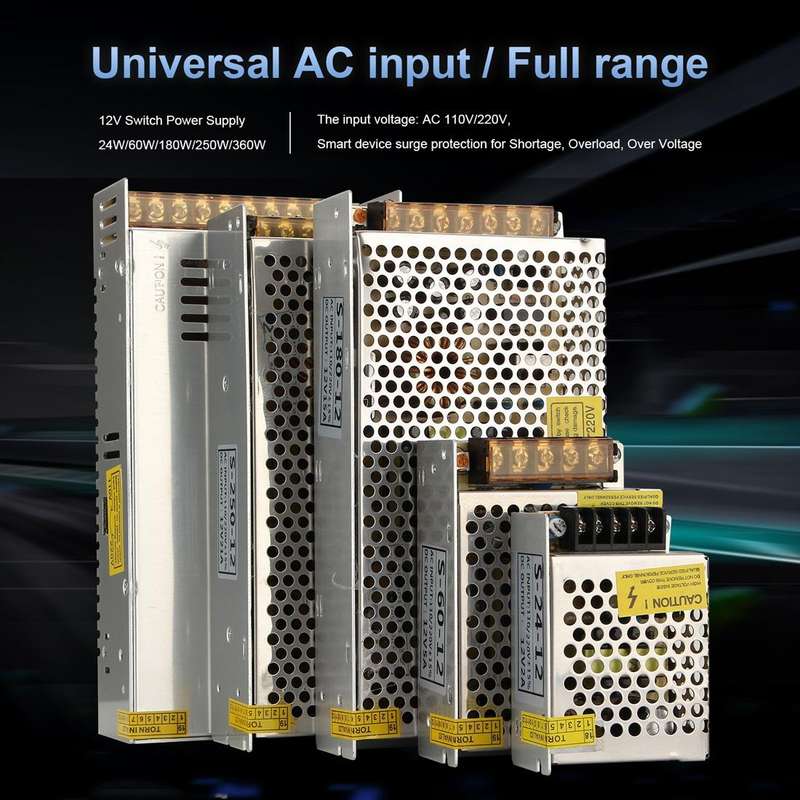 S-24W-12 24W AC 220V to DC 12V 2A Car Regulated Switching Power Supply