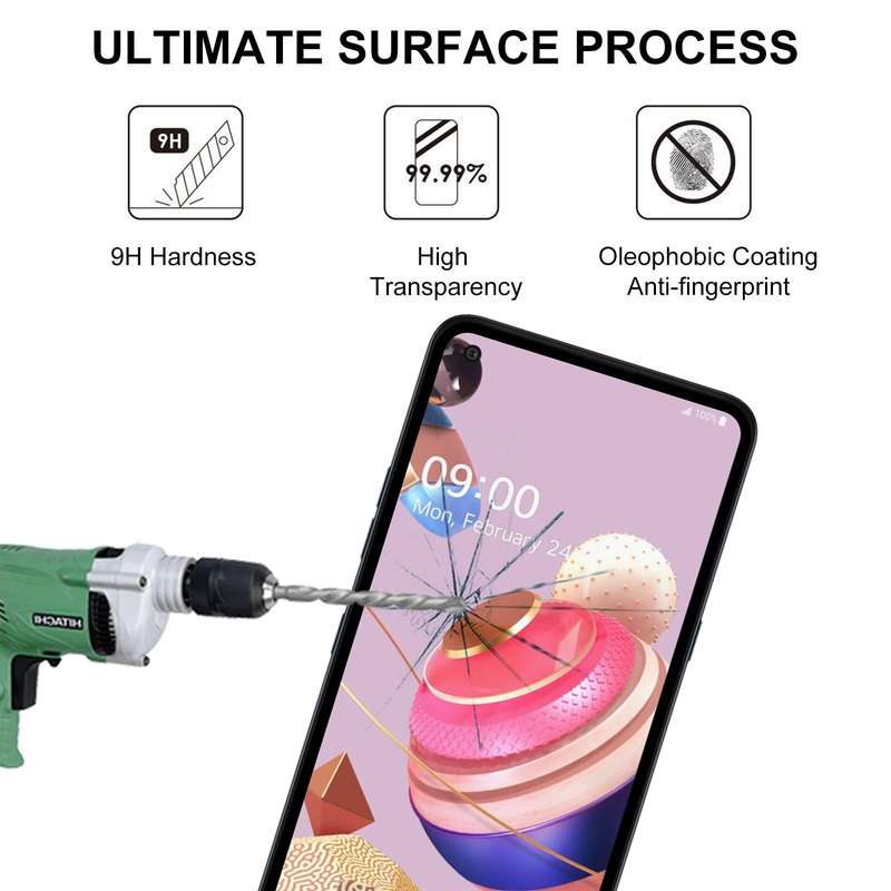For LG K51S 25 PCS Full Glue Full Screen Tempered Glass Film