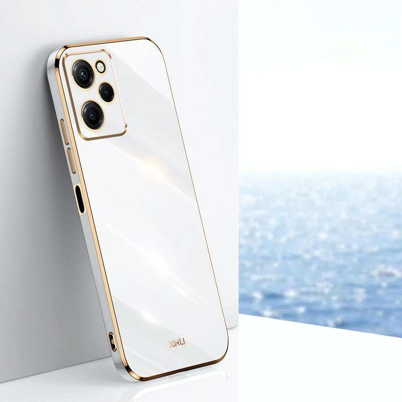 For Xiaomi Redmi Note 12 Pro Speed XINLI Straight Edge 6D Electroplate TPU Phone Case(White)