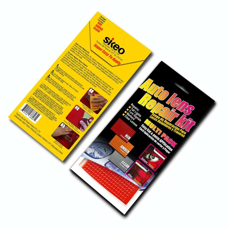 Sikeo Car Tail Light Repair Patch DIY Quick Patch Tool Package(Red+Yellow+Transparent)