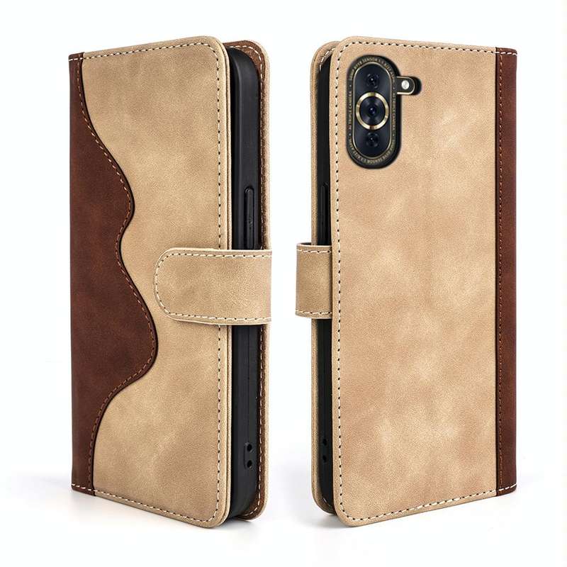 For Huawei Nova 10 Pro Stitching Horizontal Flip Leather Phone Case(Yellow)