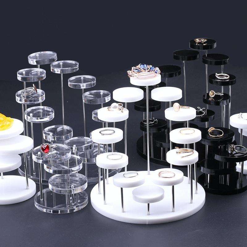 12 Rounds Base Acrylic Jewelry Ring Display Stand( Transparent)