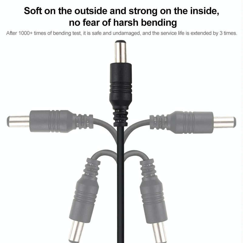2m 22AWG 5.5 x 2.1mm Female to Male DC Power Supply Plug Extension Cable for Laptop