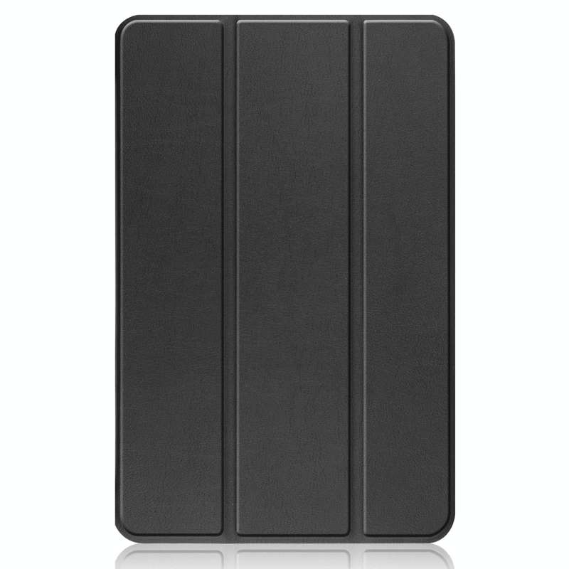For Nokia T20 Three-folding Holder Custer Texture Leather Tablet Case(Black)