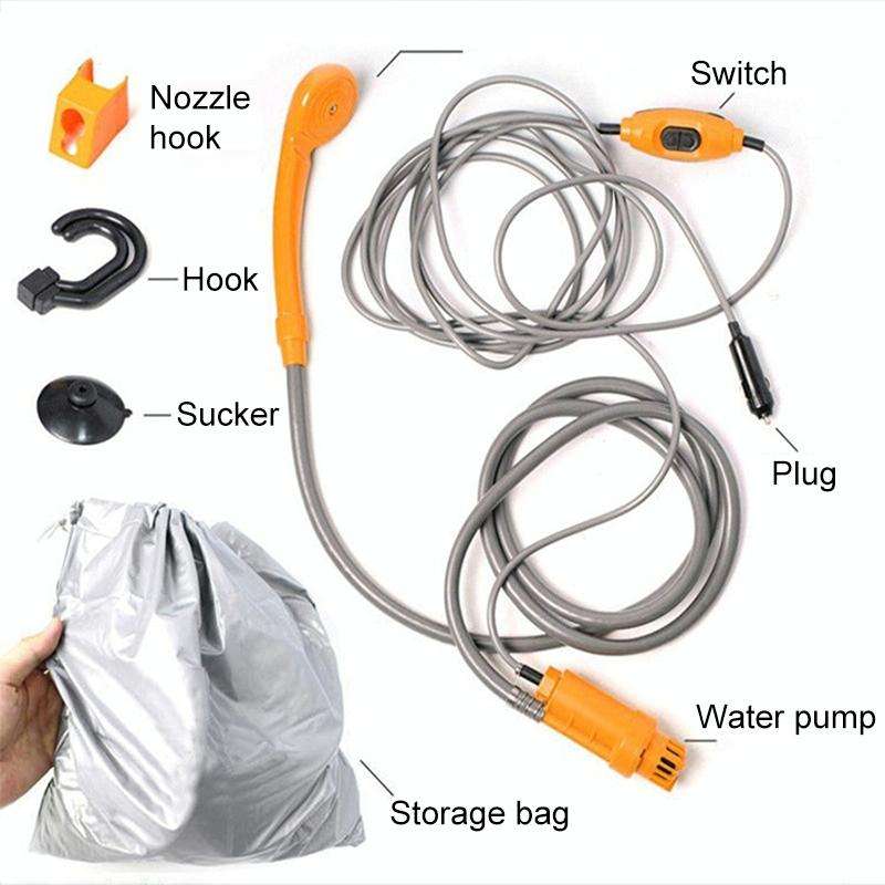 12V Portable Outdoor Car Electric Shower Sprinkler Washer (Blue)