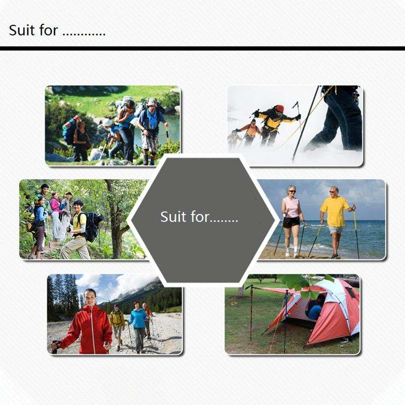 Folding Adjustable Crutch / Walking Stick with Compass, Height: 0.5-1.1m (Random Color Delivery)