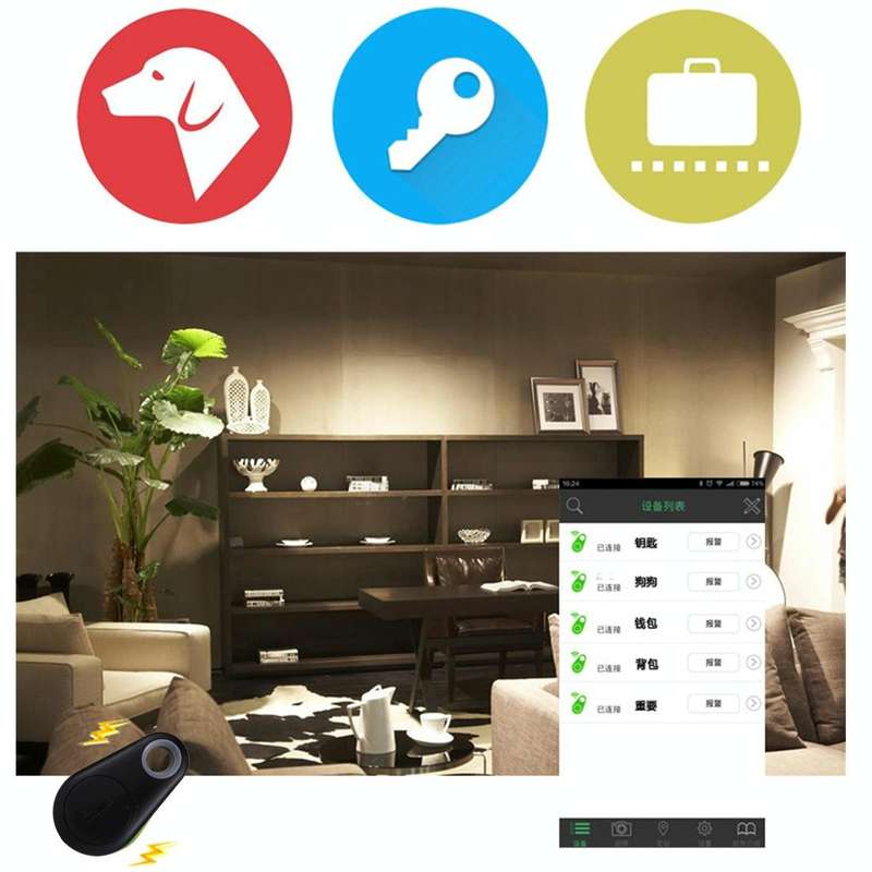 iTAG Smart Wireless Bluetooth V4.0 Tracker Finder Key Anti- lost Alarm Locator Tracker(Black)