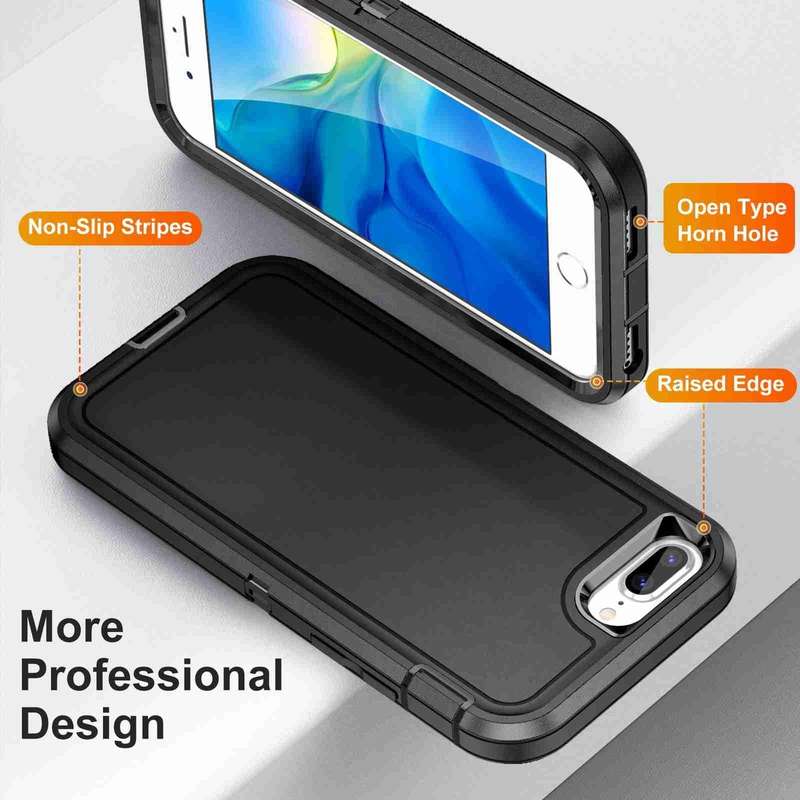 For iPhone 8 Plus / 7 Plus Life Waterproof Rugged Phone Case(Black)