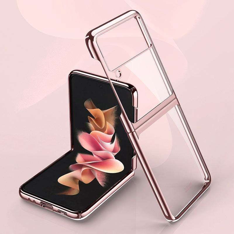 For Samsung Galaxy Z Flip3 5G Symphony Plating PC Shockproof Protective Case(Rose Gold)