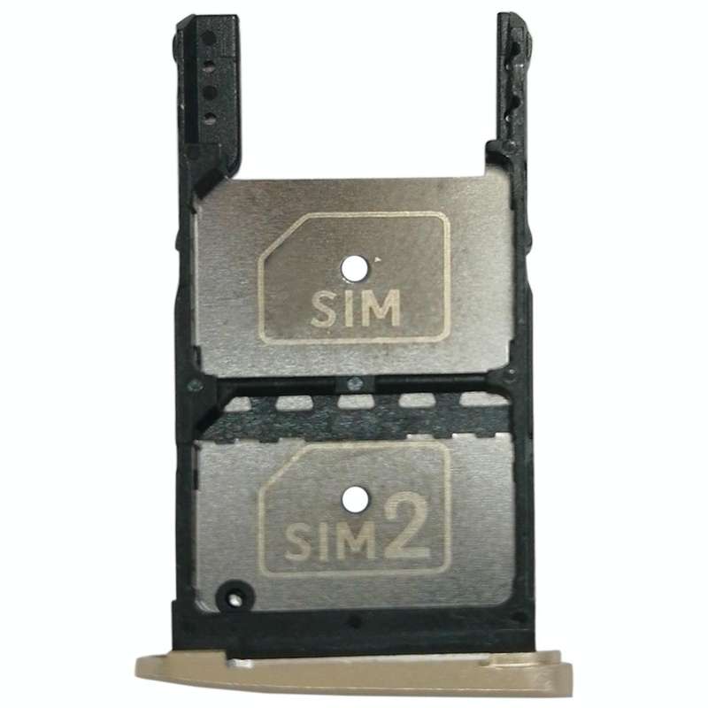 2 SIM Card Tray + Micro SD Card Tray for Motorola Moto Z Play(Gold)