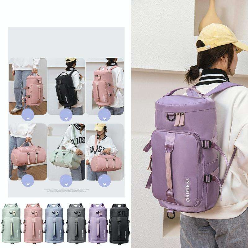 Multifunctional Travel Backpack Large Capacity Portable Drum Bag Sports Bag(Grey)