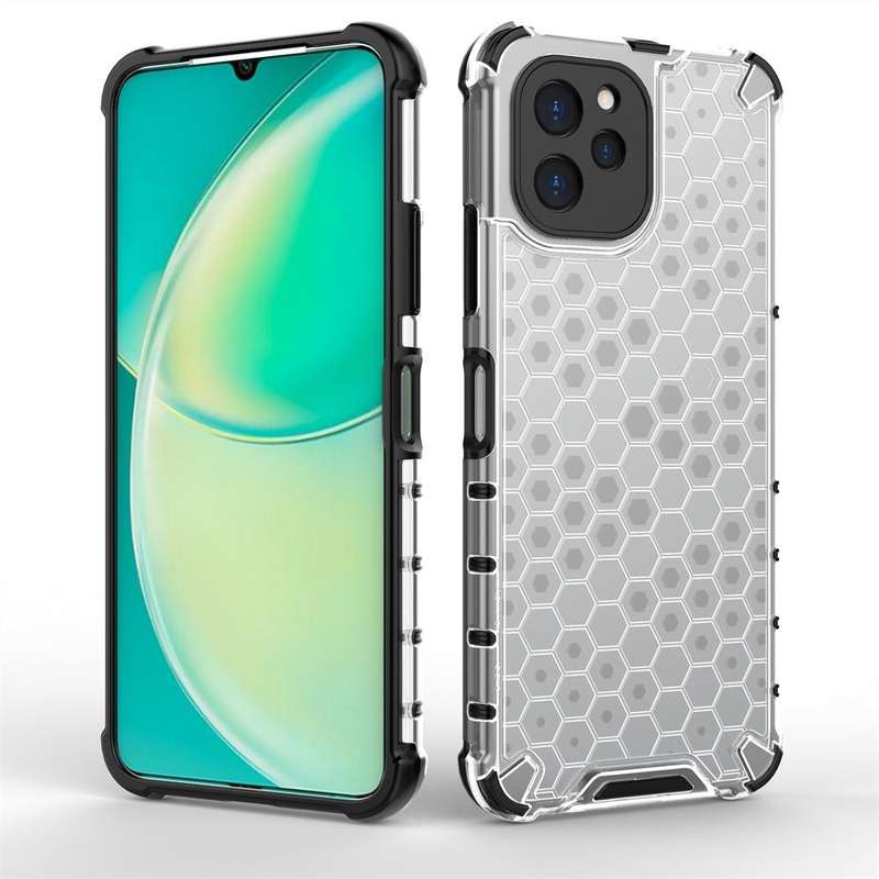 For Huawei Nova Y61 4G Honeycomb Shockproof Phone Case(White)
