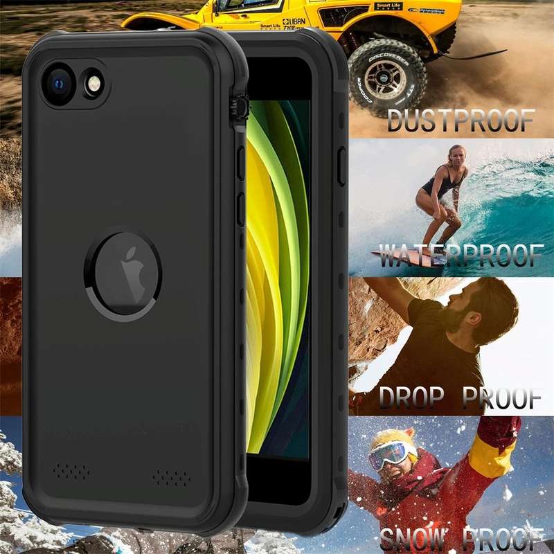 For iPhone SE 2022 / SE 2020 RedPepper Shockproof Waterproof Solid Color PC + TPU Protective Case...