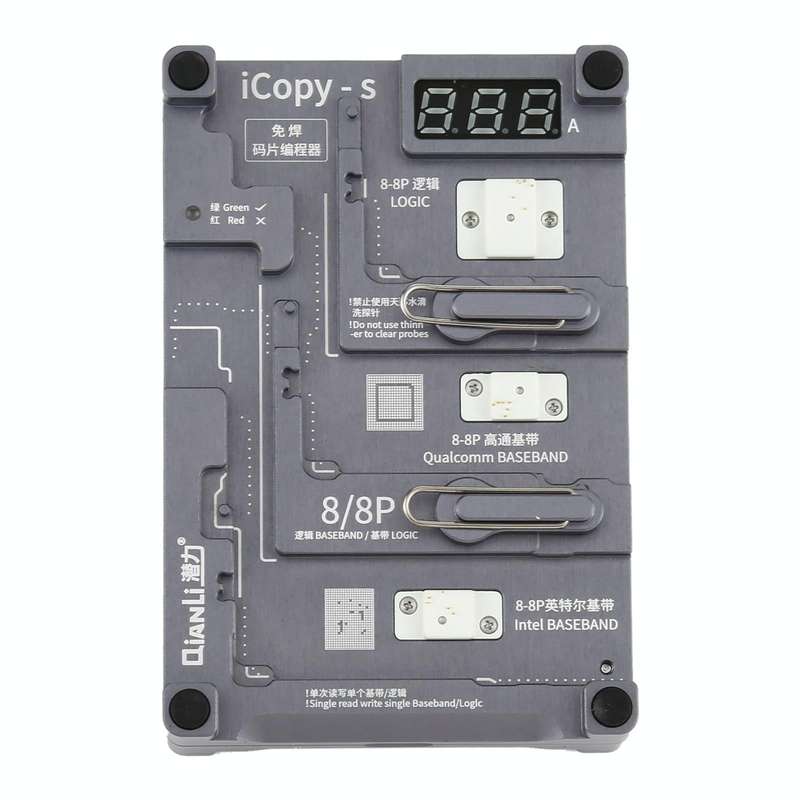 Qianli iCopy-S Double Sided Chip Test Stand 4 in1 Logic Baseband EEPROM Chip Non-removal For iPho...