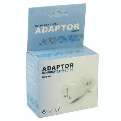 All in 1 EU + AU + UK + US Plug Travel Universal Adaptor(White)