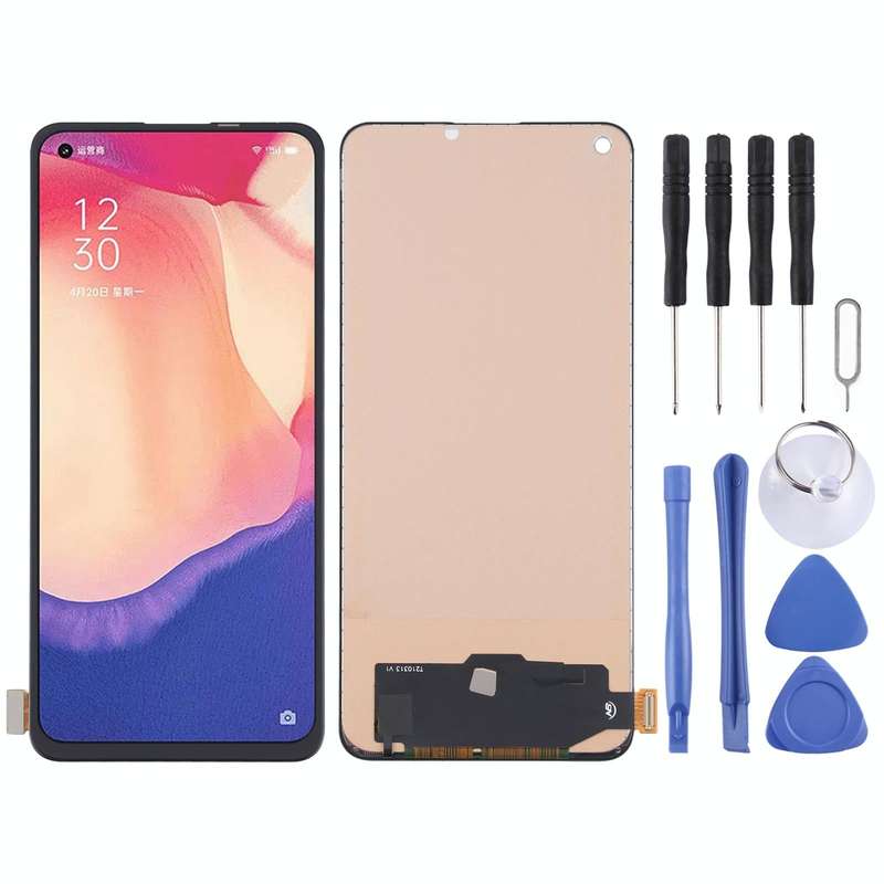 TFT Material LCD Screen and Digitizer Full Assembly for OPPO Reno4 SE / Realme V15 5G / Realme 7 ...