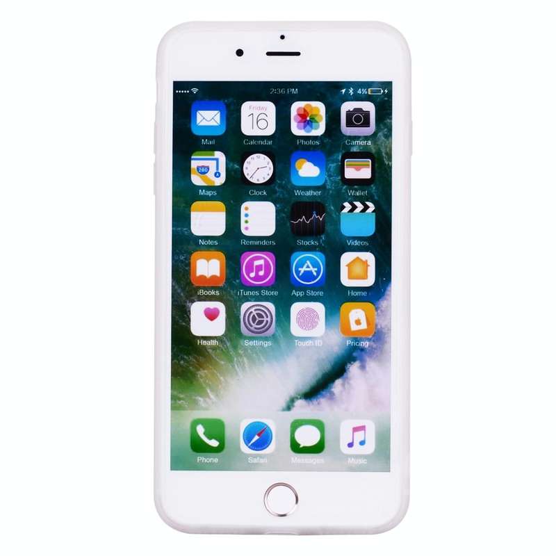 For iPhone 8 Plus / 7 Plus Candy Color TPU Case(White)