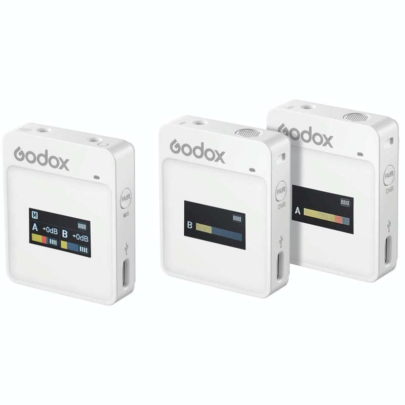 Godox MoveLink II M2 Wireless Lavalier Microphone System with 2 Transmitters and 1 Receiver for D...